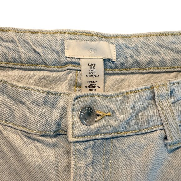 H&M High Rise Wide Leg Jeans - Size US 12 - Picture 9 of 9